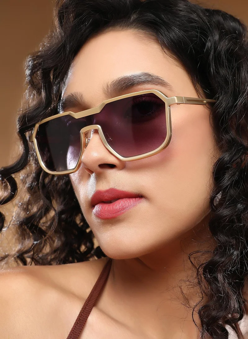 صوص هاوت نظارة شمسية بإطار واي فيرر كامل الحواف مع حماية من الأشعة الشمسية للنساء