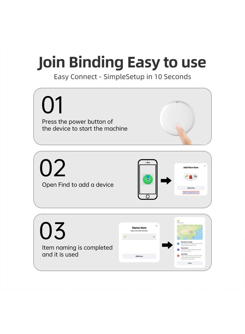 اليشمك مزيل Bluetooth الذكي لمفاتيح الأطفال وكبار السن والحيوانات الأليفة والأحزمة والمحافظ، يعمل مع iOS Find My، أسود - 2 عبوة - Image 5