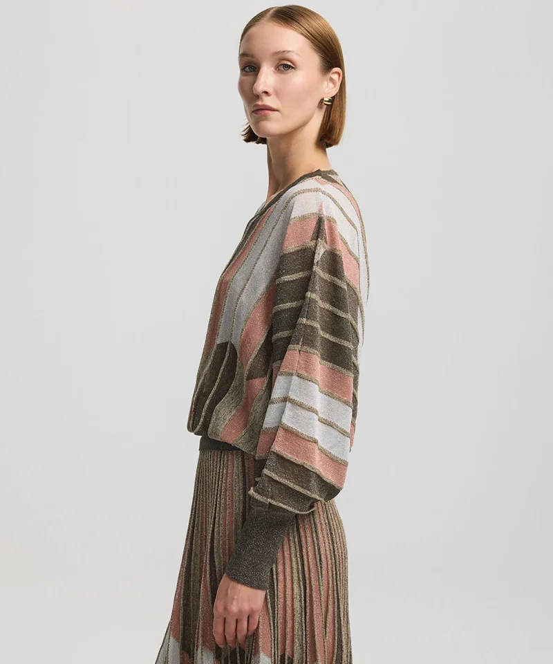ابيكول Color Block Knit Sweater