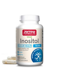 jarrow formulas Jarrow Formulas Inositol 750 mg, Dietary Supplement, Liver Support for Cellular Health and General Wellness, 100 Veggie Capsules, Up to a 100 Day Supply  - Image 1