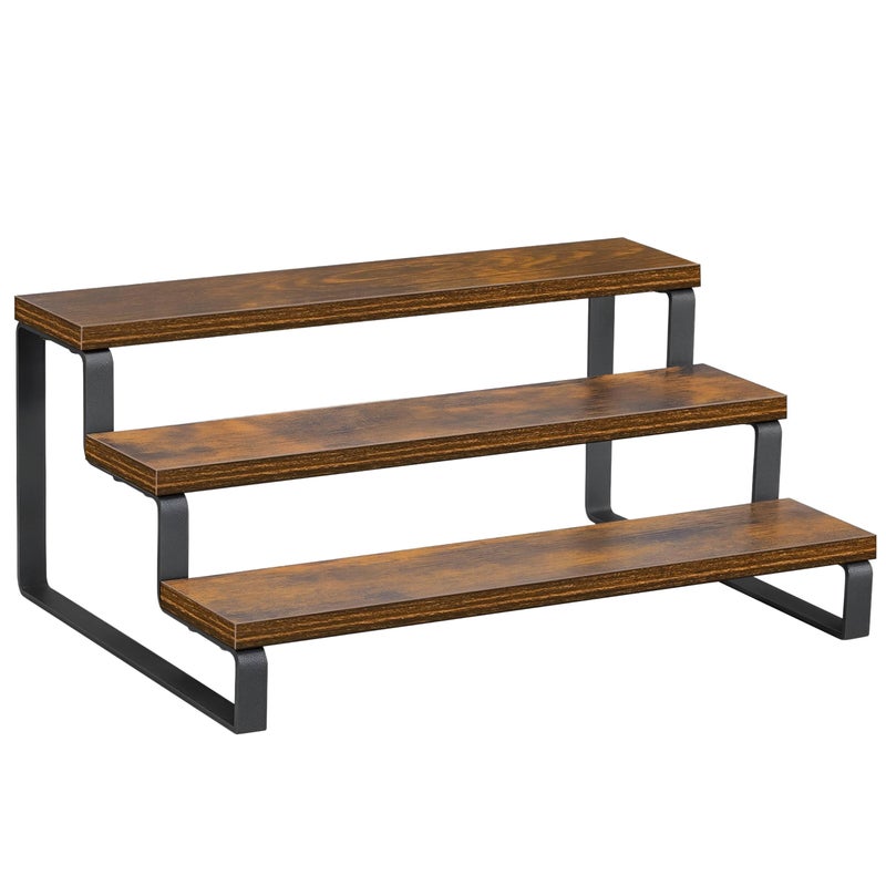 Rustic Spice Rack - Elegant Wooden Shelving Unit with Metal Legs for Neatly Arranging Jars of Spices and Oils in a Chic Kitchen Corner - Image 1