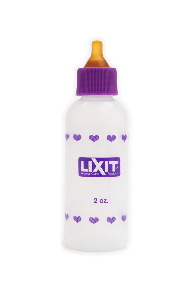 Lixit Nursing Bottle Kits for Puppies, Kittens, Guinea Pigs, Ferrets, Rabbits, Raccoons, Squirrels and Other Pets That Need Hand Feeding (2 Ounce (Pack of 1), Clear) - Image 2
