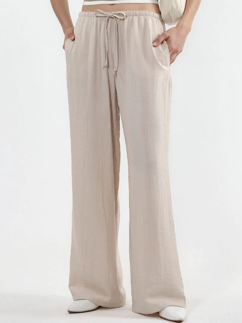 بوسيم BUSEM Women's Wide-Leg Woven Trousers