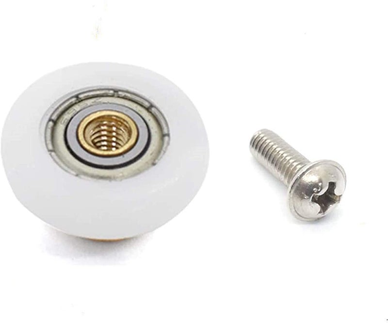 Clarmonde Shower Door Rollers Metal Alloy Wheels for The Bathroom Pan Glass Sliding Door Pulleys Replacement Parts Strong Load-Bearing Capacity Ultra-Quiet (Option A, Dia 19MM) - Image 3