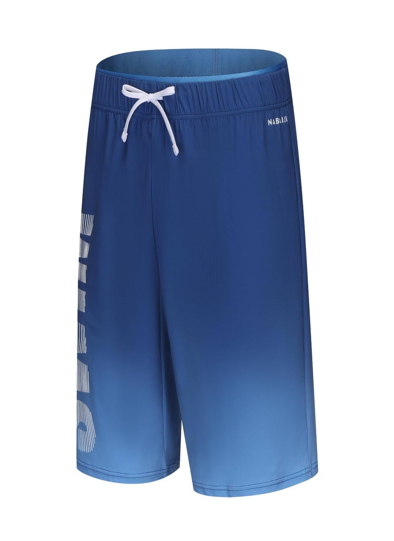 NABAIJI NABAIJI by DECATHLON, Men's Swimming Shorts 100 Long Gradient Quick-Dry & Stretchable Blue  - Image 1