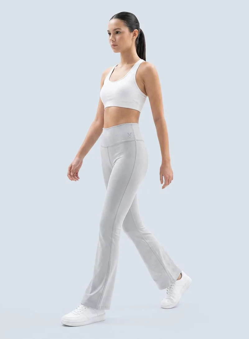 Cardio Bunny grey High-Waist Flare Active Pants for Women | Best Price UAE