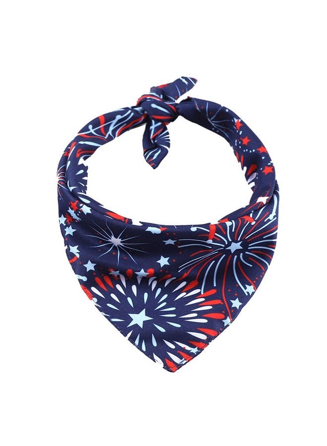 بيناري ايه بي سي وشاح الكلب من BinaryABC USA Flag Dog Bandana، وشاح الكلب من American Flags Dog Bandana، زينة الحيوانات الأليفة في يوم الاستقلال الأمريكي الرابع من يوليو (الألعاب النارية) - Image 1