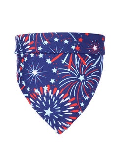 BinaryABC BinaryABC USA Flag Dog Bandana,American Flags Dog Bandana Pet Scarfs,4th of July American Independence Day Pet Decorations (Fireworks)  - Image 3