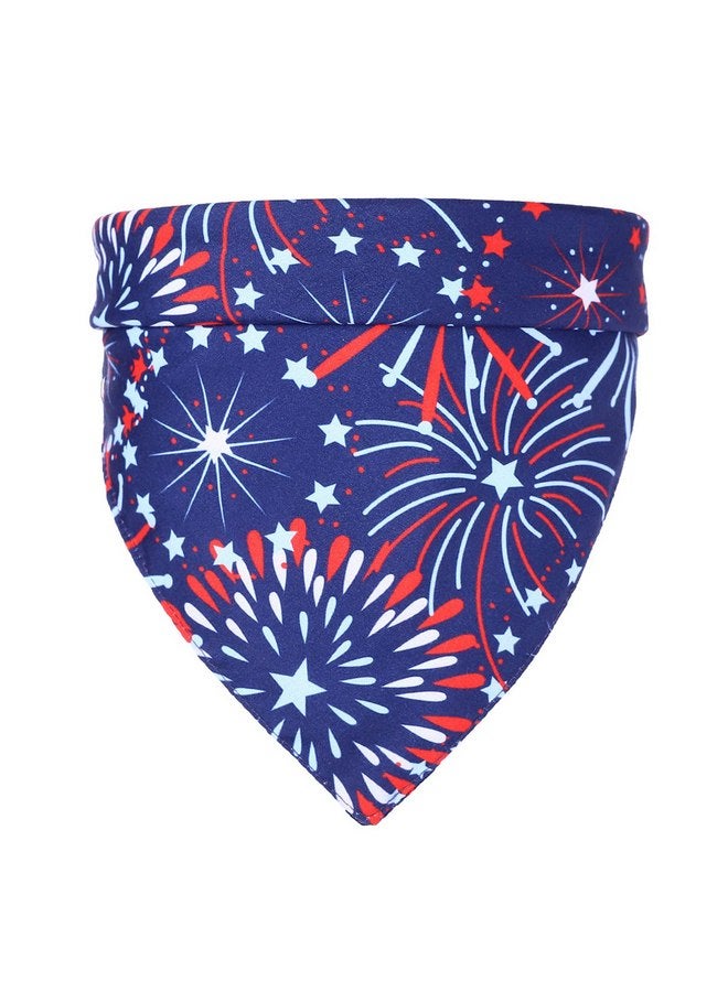 بيناري ايه بي سي وشاح الكلب من BinaryABC USA Flag Dog Bandana، وشاح الكلب من American Flags Dog Bandana، زينة الحيوانات الأليفة في يوم الاستقلال الأمريكي الرابع من يوليو (الألعاب النارية) - Image 3