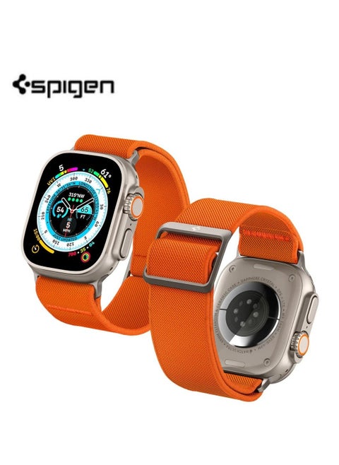 Lite Fit Ultra Band Designed For Apple Watch 49mm Series 8/7 45mm Series SE2/6/SE/5/4 44mm and Series 3/2/1 42mm Nylon (Orange)