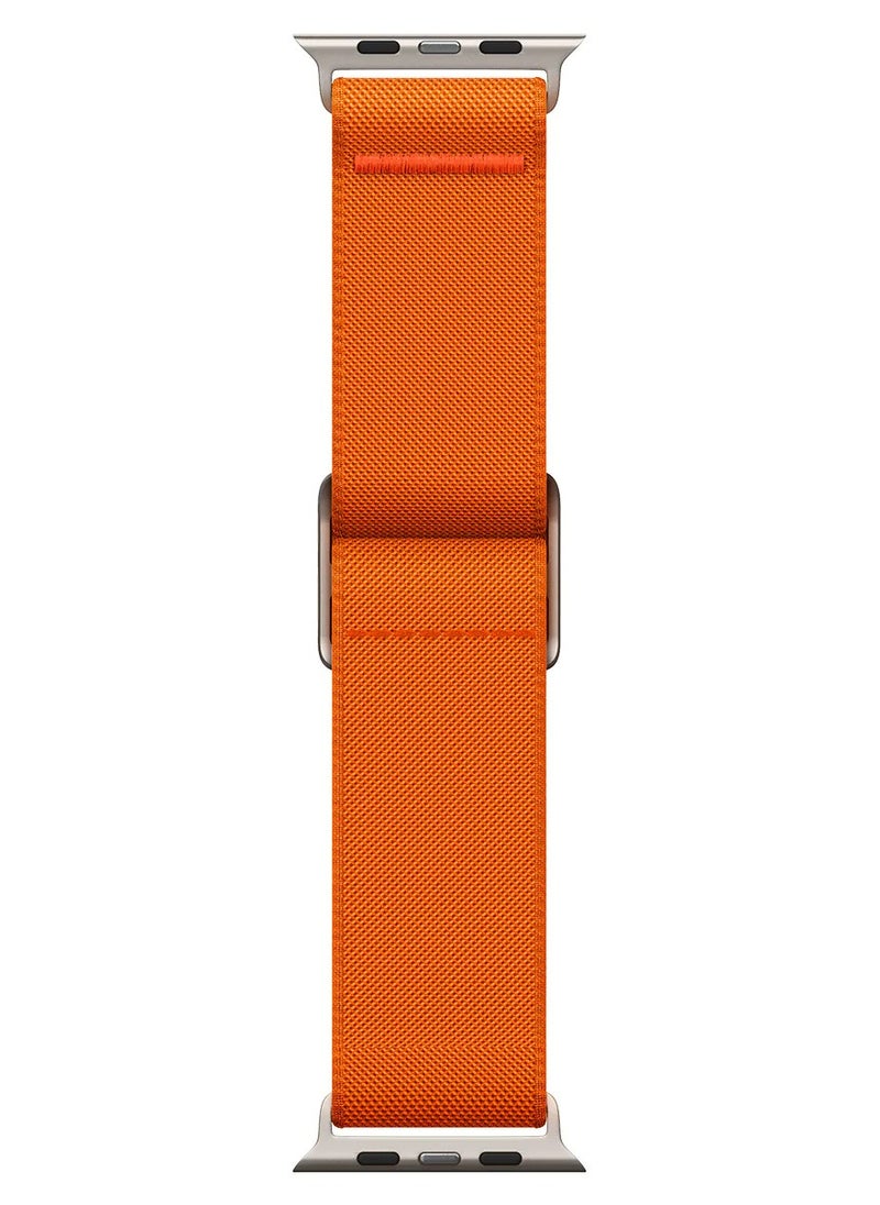 Spigen - Lite Fit Ultra Band Designed For Apple Watch 49mm Series 8/7 45mm Series SE2/6/SE/5/4 44mm and Series 3/2/1 42mm Nylon (Orange) - Image 1
