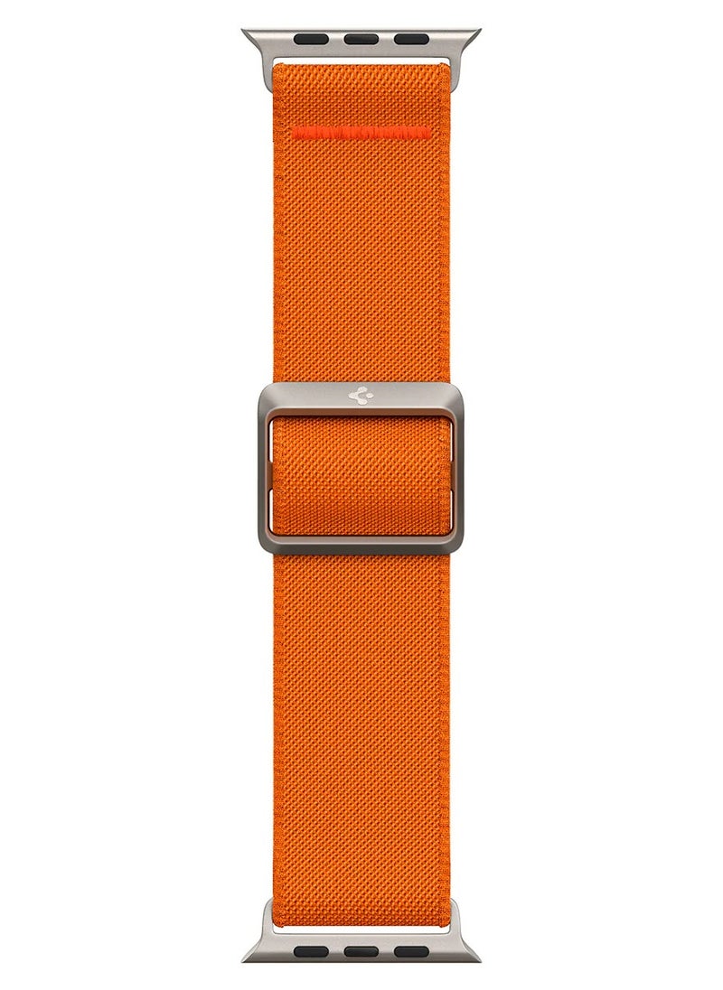 Spigen - Lite Fit Ultra Band Designed For Apple Watch 49mm Series 8/7 45mm Series SE2/6/SE/5/4 44mm and Series 3/2/1 42mm Nylon (Orange) - Image 1