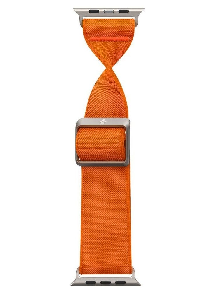 Spigen - Lite Fit Ultra Band Designed For Apple Watch 49mm Series 8/7 45mm Series SE2/6/SE/5/4 44mm and Series 3/2/1 42mm Nylon (Orange) - Image 1