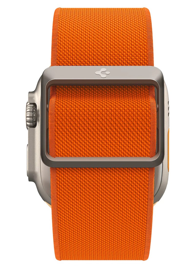 Spigen - Lite Fit Ultra Band Designed For Apple Watch 49mm Series 8/7 45mm Series SE2/6/SE/5/4 44mm and Series 3/2/1 42mm Nylon (Orange) - Image 1