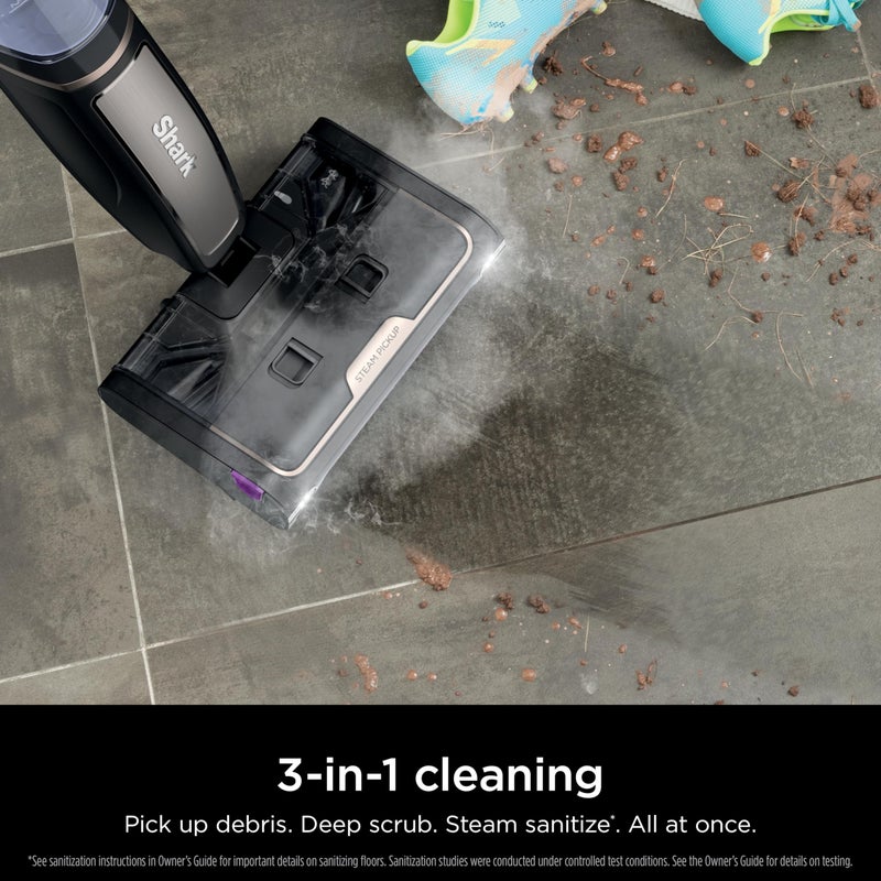 Shark Steam Pickup Lightweight 3-in-1 Steam Mop Cleaner Picks Up Debris, Deep Scrubs & Steam Sanitizes - All At Once for Home with Sealed Hard Floors like Hardwood, Tile & Laminate, SD201 - Image 2