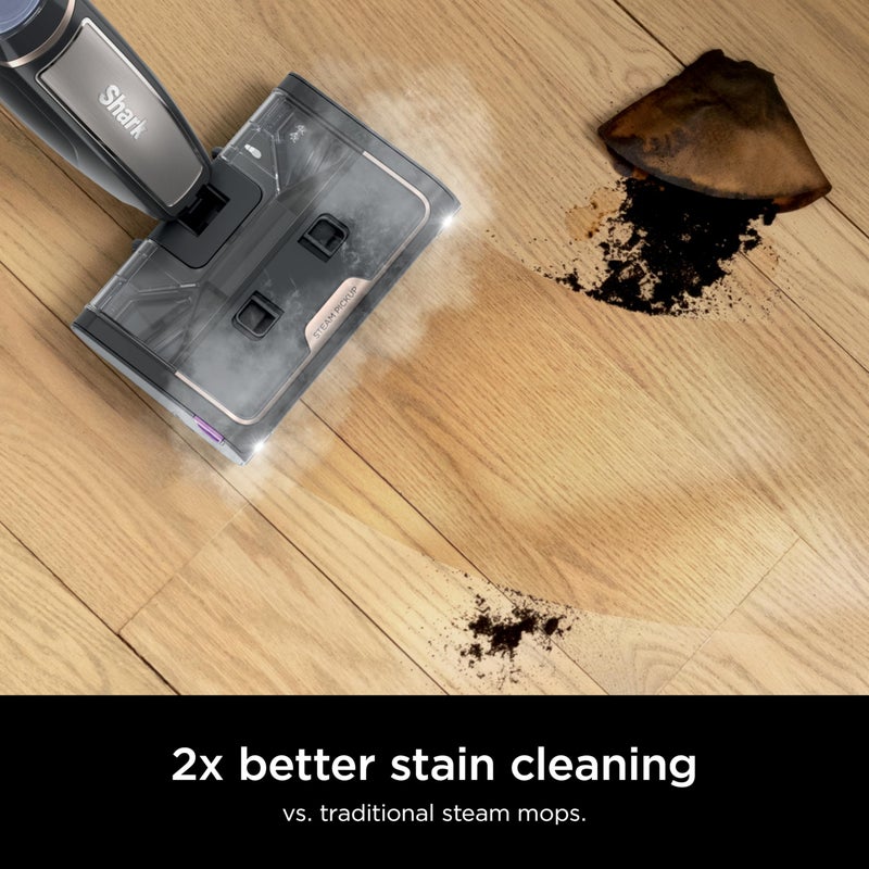 Shark Steam Pickup Lightweight 3-in-1 Steam Mop Cleaner Picks Up Debris, Deep Scrubs & Steam Sanitizes - All At Once for Home with Sealed Hard Floors like Hardwood, Tile & Laminate, SD201 - Image 4