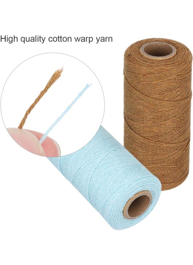 silvercnc 2 Rolls 0.04in Cotton Warp Yarn, Warping Thread for Weaving Carpet Rug Blankets 250m  - Image 2