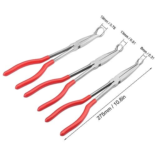 GENHAKON 3 PCS 11 Inch Long Reach Hose Grip Pliers, Long Needle Nose Pliers, 11" Hose Gripper Plier Set for Car Maintenance, Home Appliance Maintenance, And Electrician Maintenance,by GENHAKON - Image 2