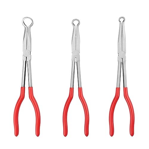 GENHAKON 3 PCS 11 Inch Long Reach Hose Grip Pliers, Long Needle Nose Pliers, 11" Hose Gripper Plier Set for Car Maintenance, Home Appliance Maintenance, And Electrician Maintenance,by GENHAKON - Image 1