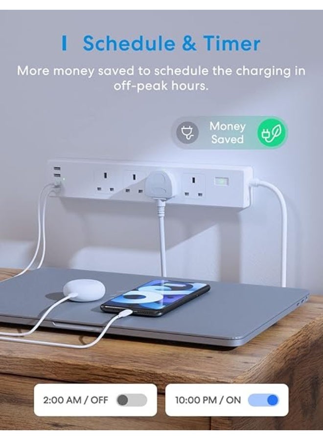 Meross Smart Power Strip - Apple HomeKit, Alexa, Google Home Compatible - 4 AC Outlets, 4 - Image 2