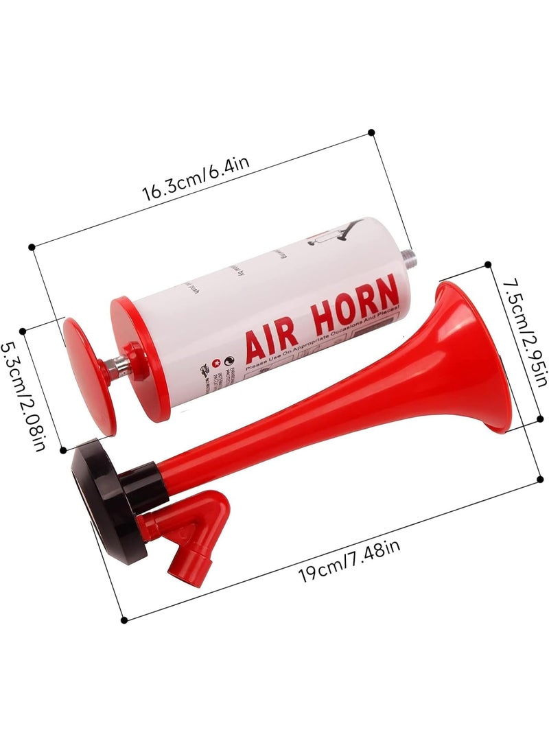 Generic Handheld Air Horn, Metal Super Loud Noise Maker Bear Horn Self Defense Portable Air Pump Horn Sports and Marine Signal Safety Alarm Horn for Boating, Sports Events, Birthday Parties (RED)  - Image 2