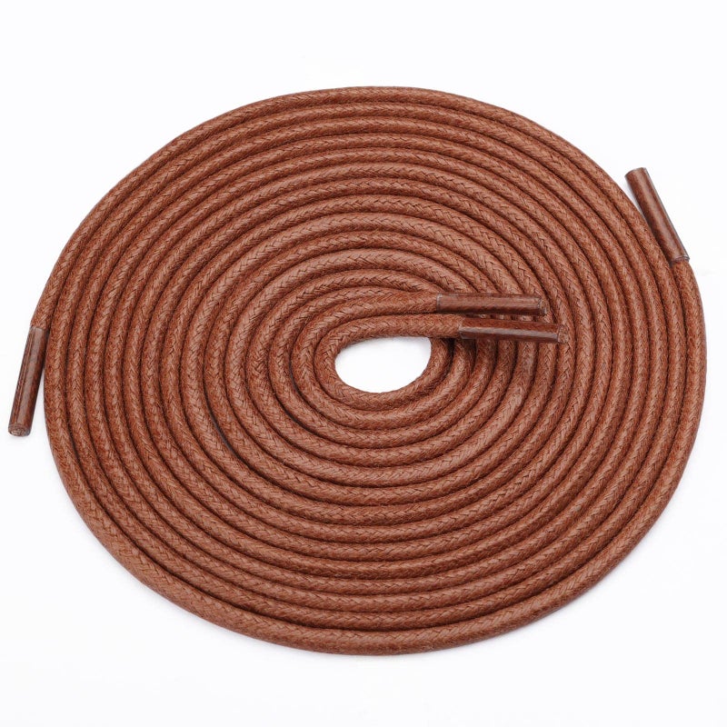 Handshop 3 Pairs Dress Shoe Laces for Men, Replacement Shoelaces for Dress Shoes, Waxed Round Shoe Strings for Womenâ€™s Oxford Shoes and Chukka(Brown, 31.5") - Image 3
