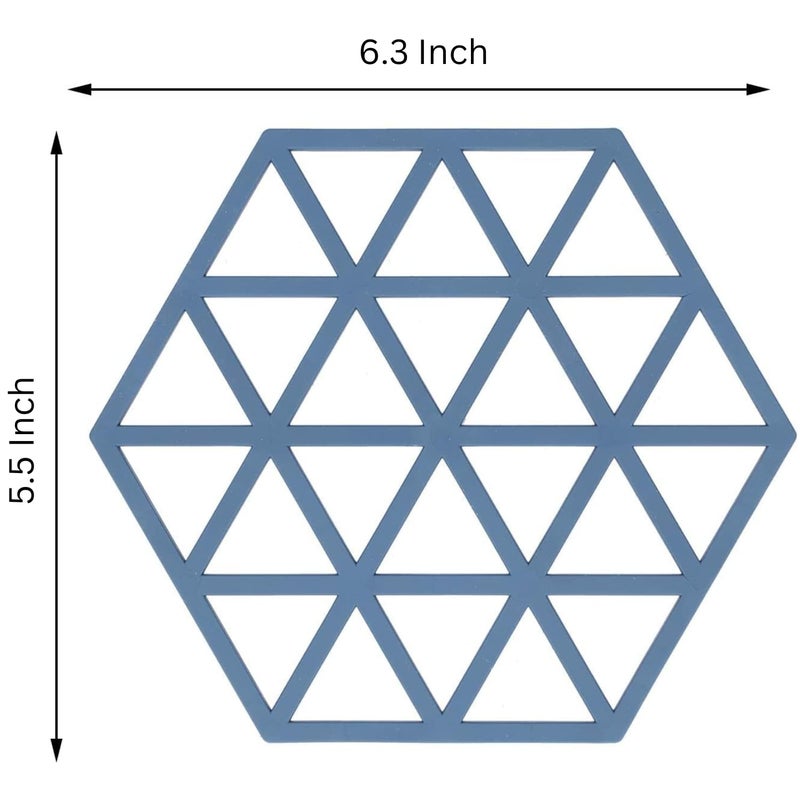 BENCI BENCI Large Hexagon Silicone Coasters 6.3” Silicone Trivet Mats Kitchen Hot Pads Pot/Pan mat, Big Coasters for Drinks, for Outdoor Table, Hot Dishes, Countertop (Multi, Set of 8) - Image 2