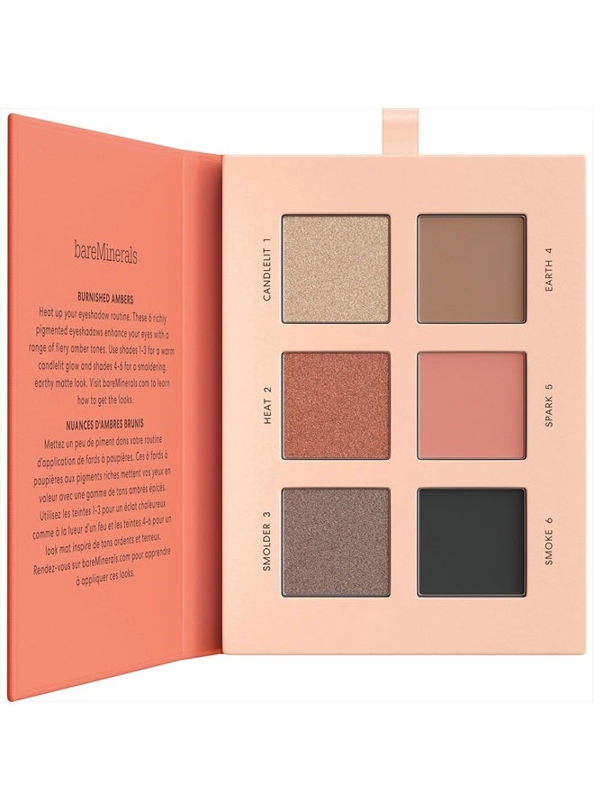 bareMinerals Mineralist Eyeshadow Palette, Six Richly Pigmented + Blendable Shades, Talc-Free Eye Shadow Palette Makeup, Vegan, Burnished - Image 1