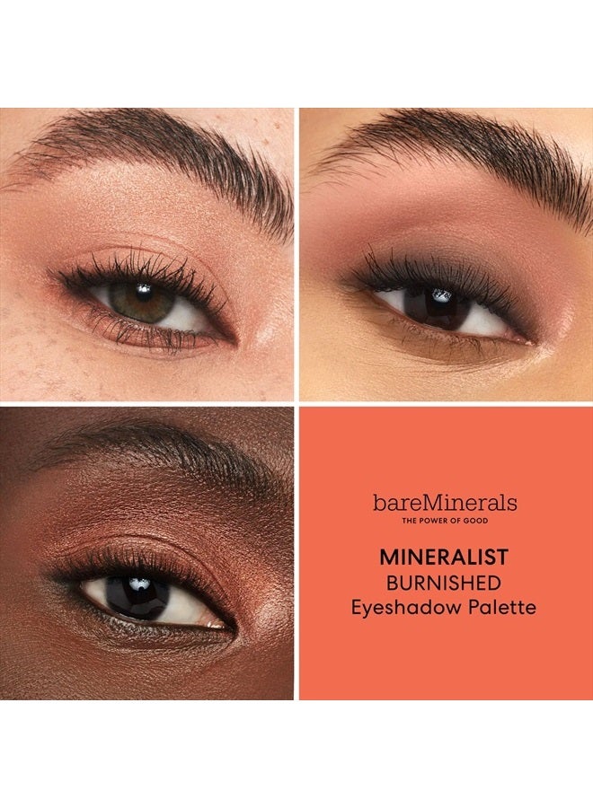 bareMinerals Mineralist Eyeshadow Palette, Six Richly Pigmented + Blendable Shades, Talc-Free Eye Shadow Palette Makeup, Vegan, Burnished - Image 3