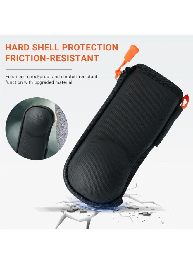 Barakah حافظة X5 لـ Insta360 X4/X5 (لغطاء العدسة الأصلي)، حافظة مع 2X واقي زجاج للشاشة، غلاف سفر صلب لحماية متوافق مع ملحقات Insta360 X5 (أسود) - Image 4