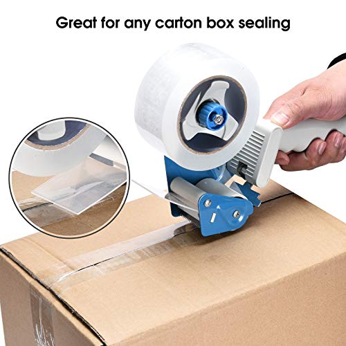 Pacific Mailer Packing Tape Dispenser Gun, Pacific Mailer 3 Inch Tape Gun Dispenser with 3 Inch Carton Packing Tape, Lightweight Industrial Side Loading Tape Dispenser - Blue - Image 4
