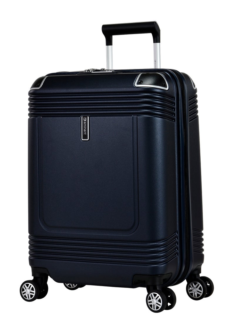 eminent Hard Case Travel Bag Cabin Luggage Trolley Polycarbonate Lightweight Suitcase 4 Quiet Double Spinner Wheels With Tsa Lock KK10 Night Blue  - Image 1