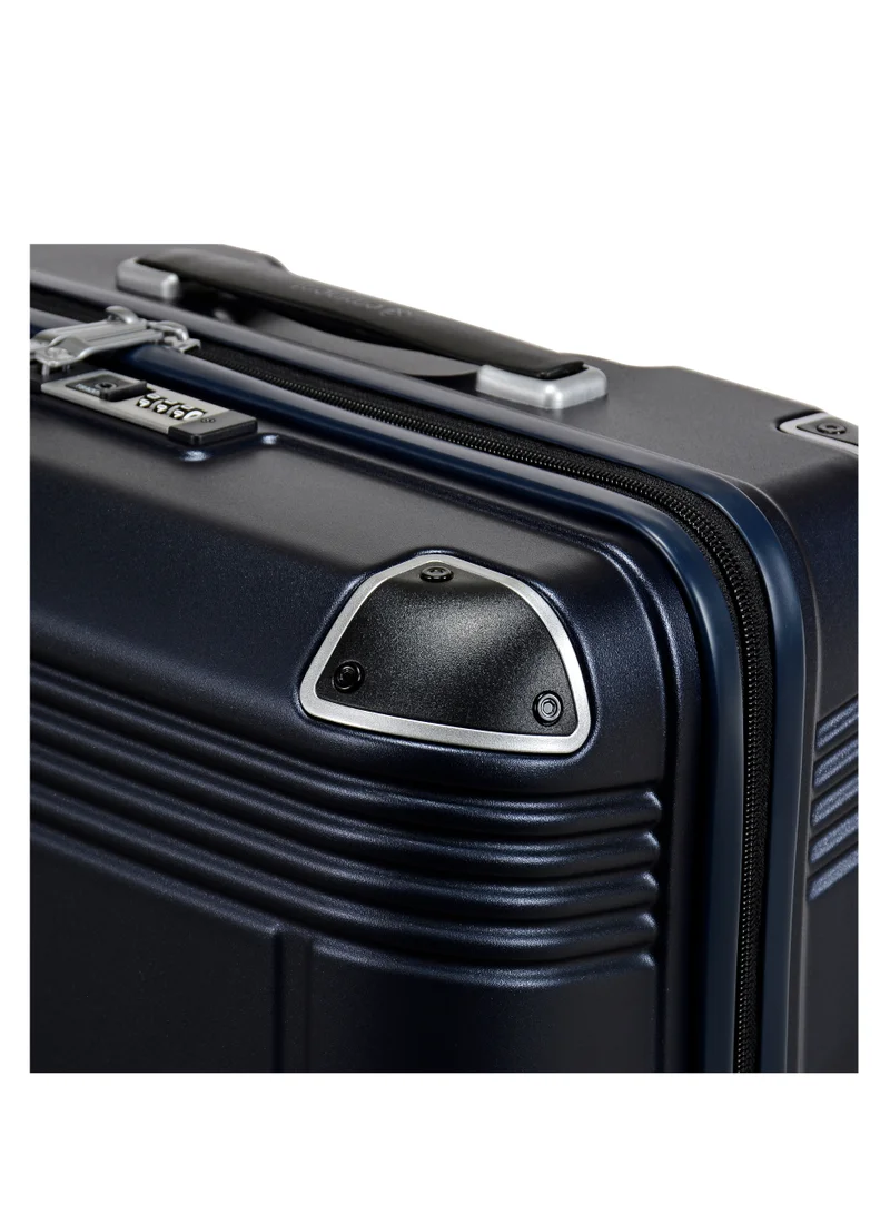 eminent Hard Case Travel Bag Cabin Luggage Trolley Polycarbonate Lightweight Suitcase 4 Quiet Double Spinner Wheels With Tsa Lock KK10 Night Blue