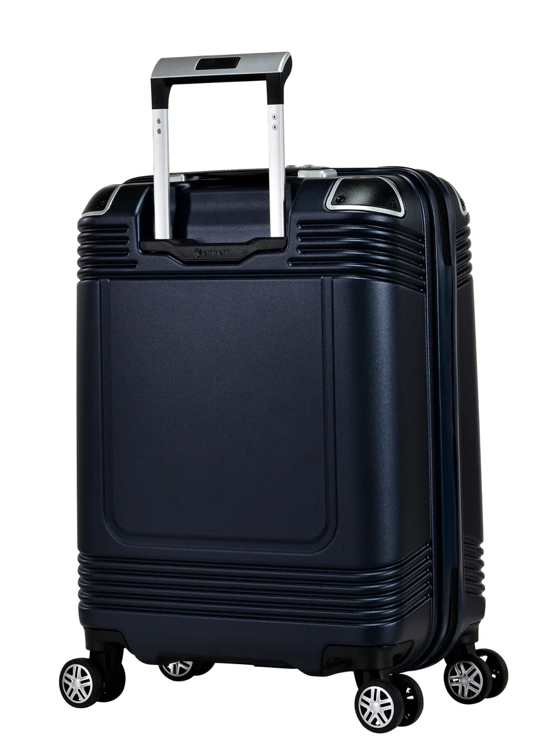 إيمينينت Hard Case Travel Bag Cabin Luggage Trolley Polycarbonate Lightweight Suitcase 4 Quiet Double Spinner Wheels With Tsa Lock KK10 Night Blue