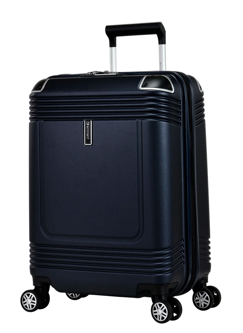 إيمينينت Hard Case Travel Bag Cabin Luggage Trolley Polycarbonate Lightweight Suitcase 4 Quiet Double Spinner Wheels With Tsa Lock KK10 Night Blue