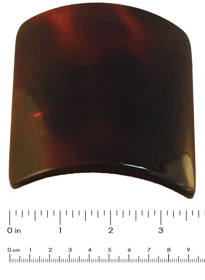 Parcelona French Elite Bar Wide Large Celluloid Acetate Hair Clip Barrette (Tortoise Shell) - Image 5
