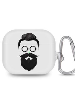 StylePods Case for Airpods 3rd Gen Case With Anti-Lost Keychain - Beard Hipster