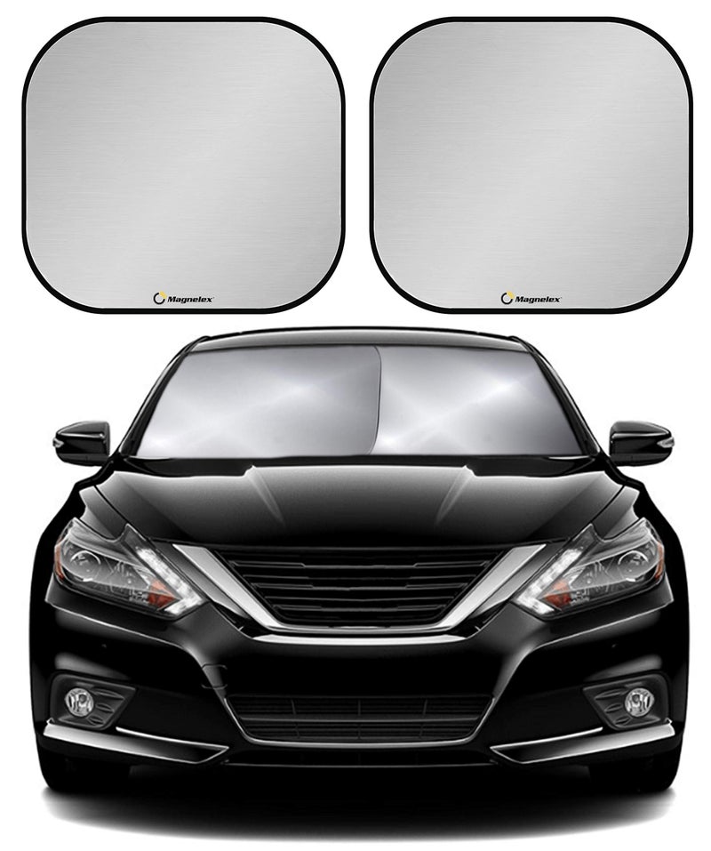 Magnelex Windshield Sun Shade - Reflective Fabric Blocks Sun and Keeps Your Vehicle Cool, Foldable Sun Shield for Car (Universal Fit) - Image 3