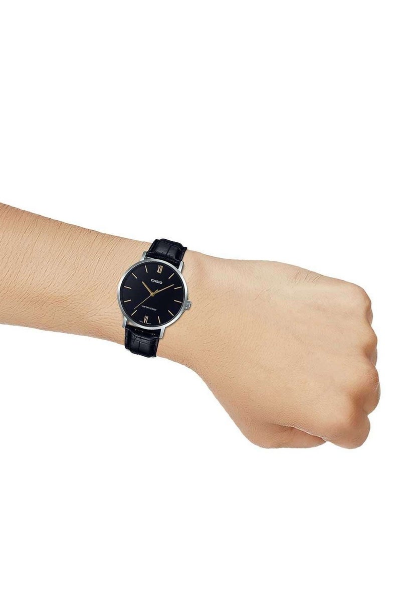 كاسيو ساعة يد من جلد بعقارب LTP-VT01L-1BUDF - Image 3
