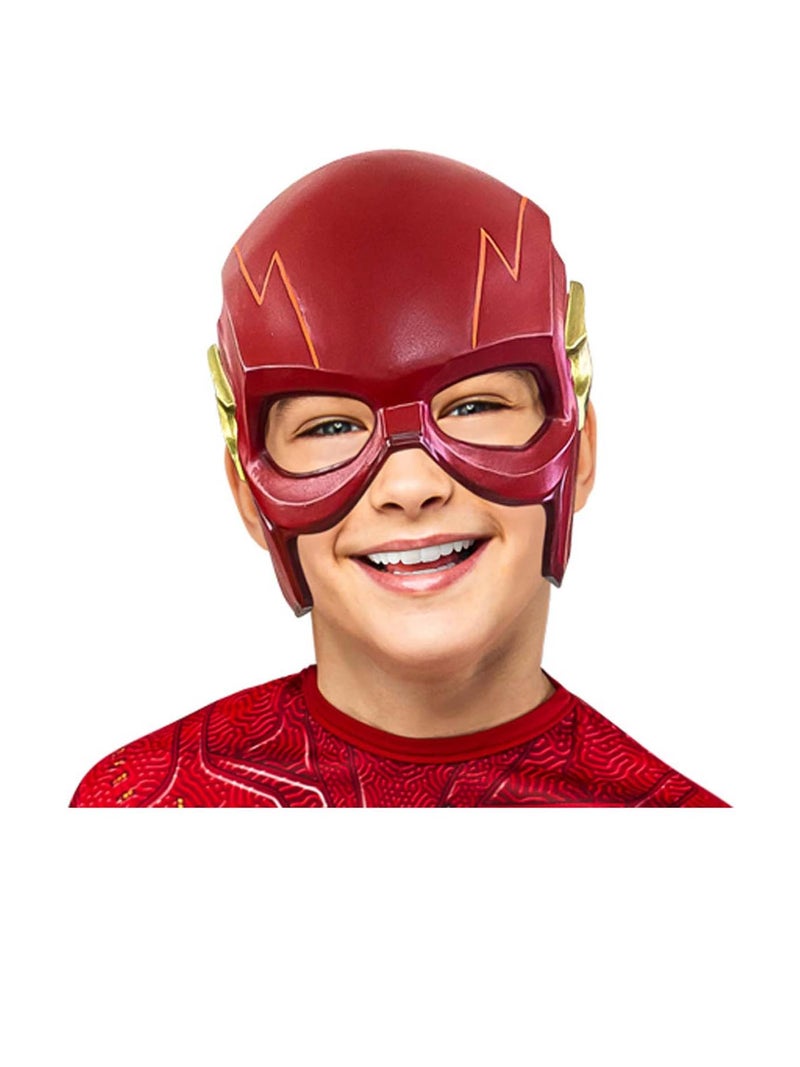 Rubies Childs DC The Flash Movie Flash Plastic HalfMask As Shown One Size for Themed Parties and Halloween