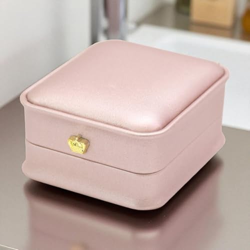 DIAcheck Moon PU Finish Jewellery Boxes with Golden Crown Button, (Rosegold, Pendant (3.25 x 2.90) - Image 3
