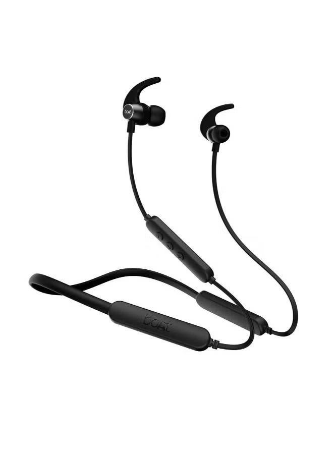 Rockerz 255 Pro+ Bluetooth In-Ear Neckband with Up to 60 Hours Playback, ASAP Charge, IPX7, Dual Pairing, Bluetooth v5.2, Active Black - Image 1