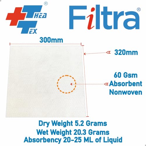 FILTRA® Disposable Absorbent Extra Large Towel, Dry Wipe, Napkin | 32 x 30 cm | 12 x 12'' | Multi Use: Surface, Skin, Body, Salon, Spa, Gym, Shoes, Car | Pack of 50 Wipes - Image 3