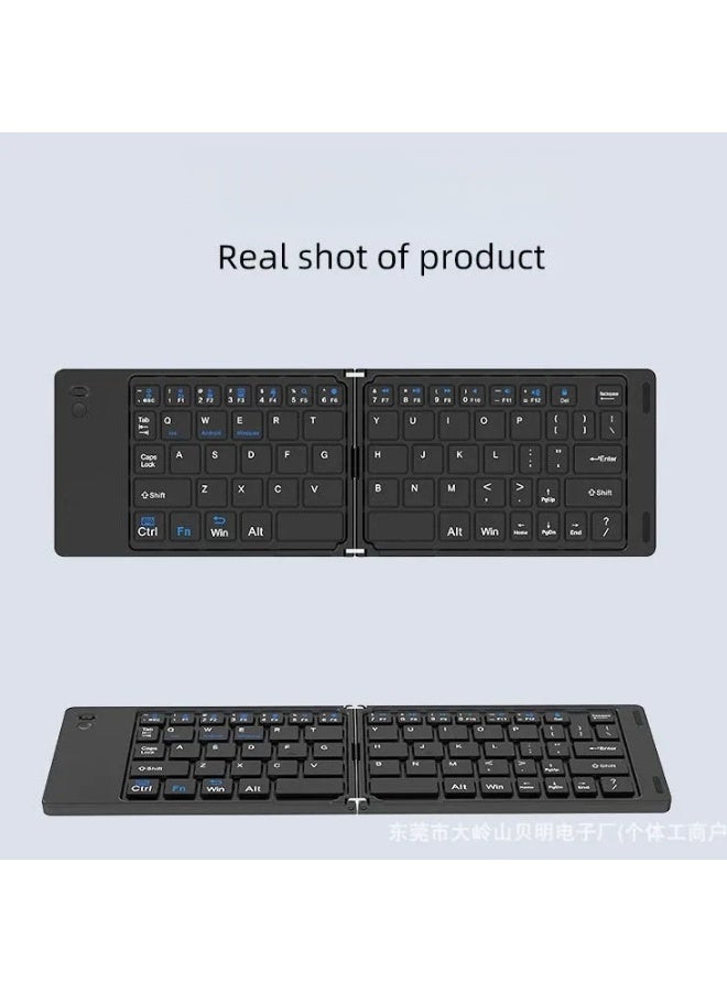 Folding Pocket-Size Wireless Keyboard Black - Image 1