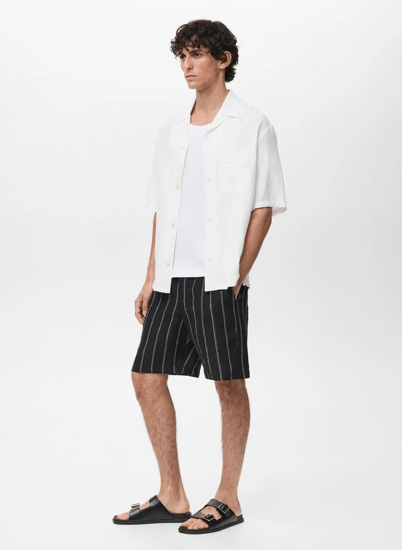 Mango Man  Regular-Fit Linen Blend Shirt for Men | Best Price UAE