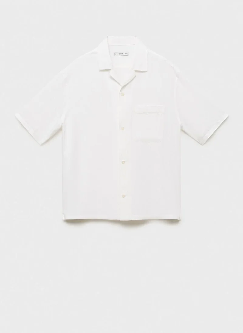 Mango Man  Regular-Fit Linen Blend Shirt for Men | Best Price UAE