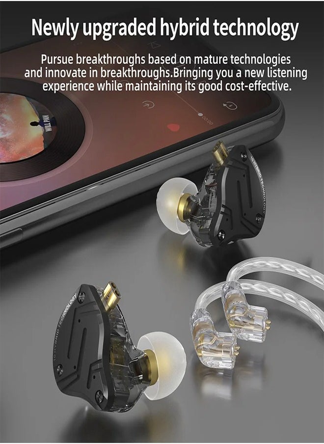 KZ - KZ ZS10 Pro X in Ear Earphone 4BA+1DD Hybrid Driver HiFi, Sport Noise Cancelling Earbuds with 2 Pin Detachable Cable - Image 1