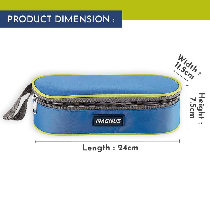 Magnus Magnus Avanza 2 Deluxe Stainless Steel Lunch Box | Airtight, Leakproof, Insulated | Ideal Lunch Box for Kids | Lunch Boxes for Office Men and Women | Compact Design with Carrying Pouch  - Image 3