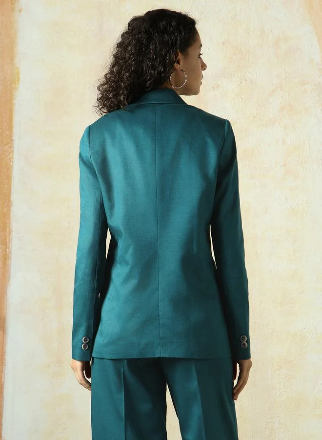 HIGH STAR Solid Long Sleeve Blazer and Pants Co-Ords by Styli