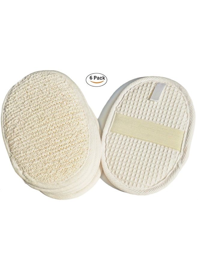 JINS-Hung 6Pack (Large 6.3x4.3 inches) Exfoliating Face Body Pad (100% Soft Terry Cloth) Cloth Materials Loofah Sponge Scrubber Brush Close Skin for Men and Women When Bath Spa and Shower - Image 2